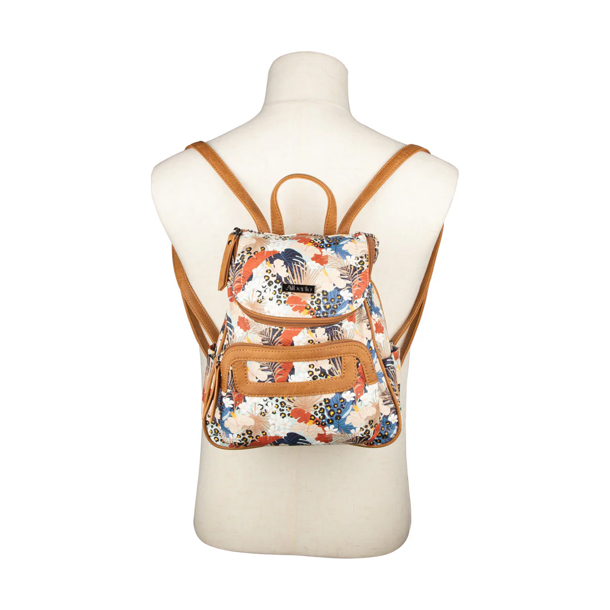 Botanicaly - Sac à dos imprimé feuille Alberto pour femmes - Image 4