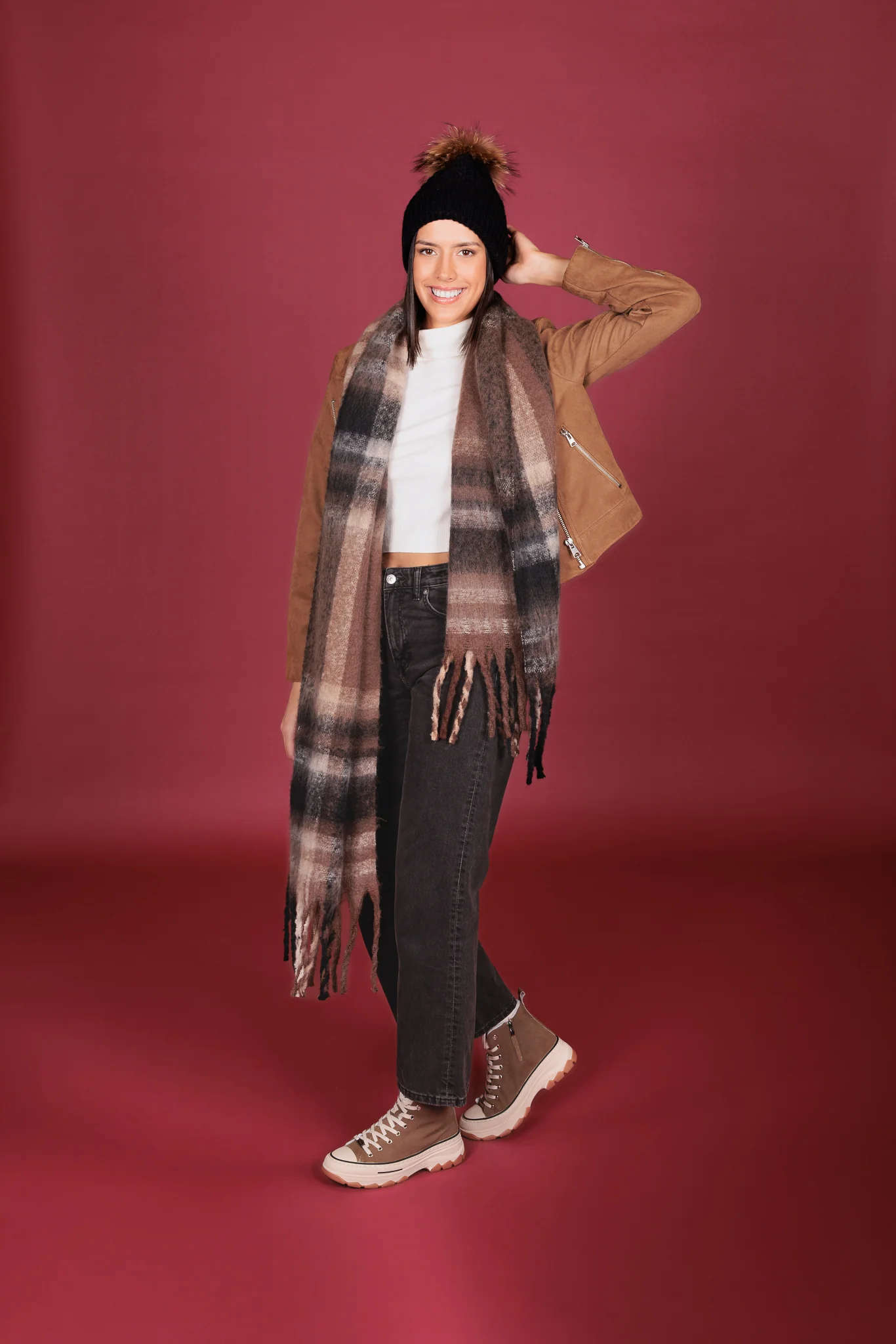 Foulard en tricot Alberto pour femmes - BOULOU - Image 3