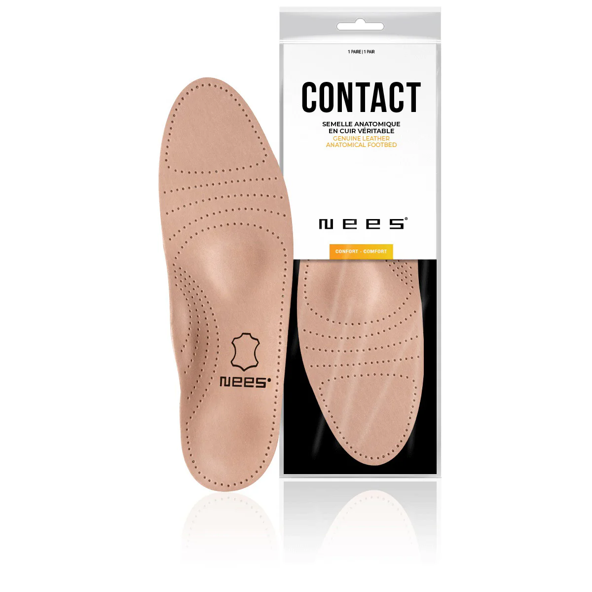 Semelles anatomiques en cuir Nees confort – CONTACT
