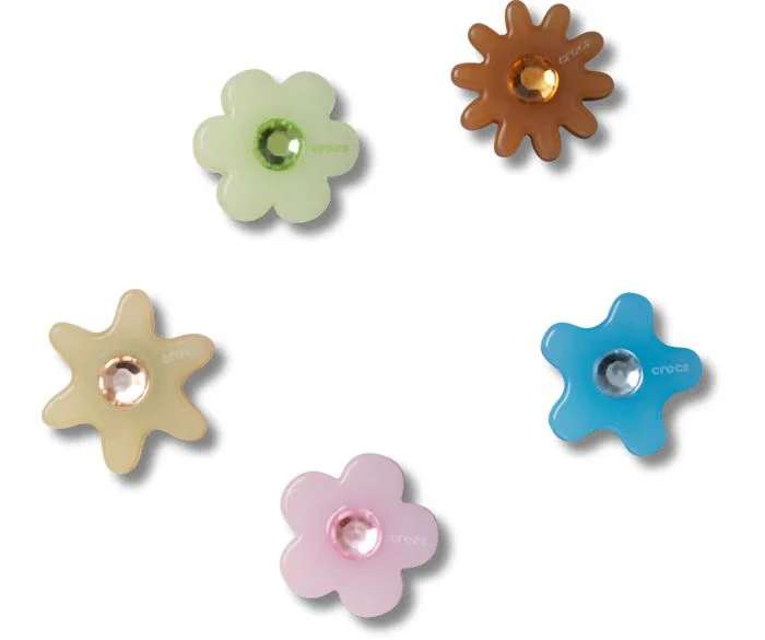 Ensemble de 5 Breloques Jibbitz™ pour Crocs - ENLIGHTEN FLOWER