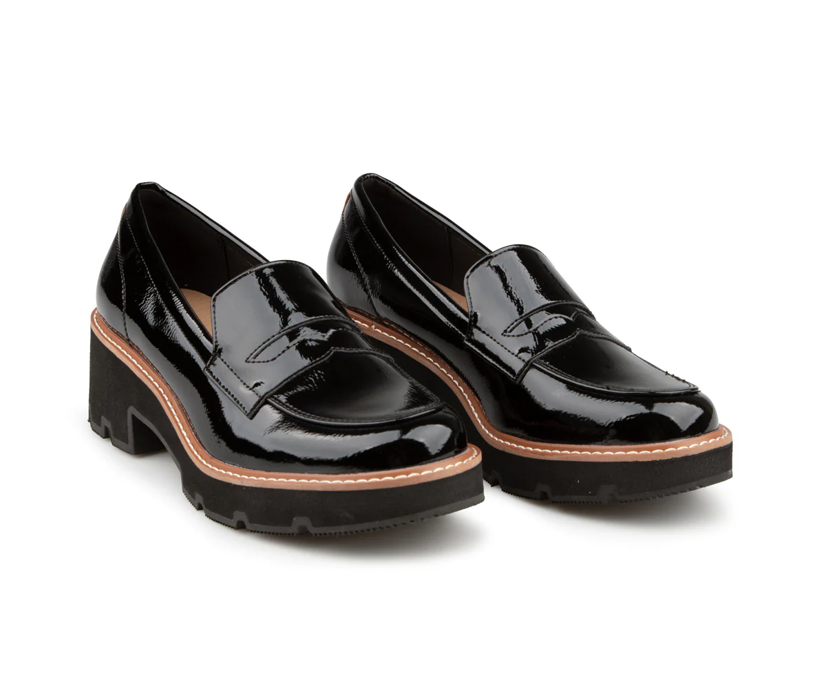 Soulier noir style mocassin Alberto pour femmes - ESPOSITO - Image 6