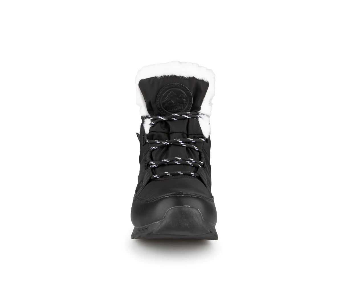 Fujisu - Bottes d'hiver noires Blue Rocky pour filles - Image 4