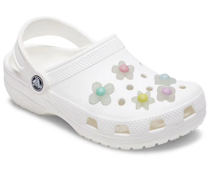 Ensemble de 5 Breloques Jibbitz™ pour Crocs - IRIDESCENT FLOWERS - Image 2