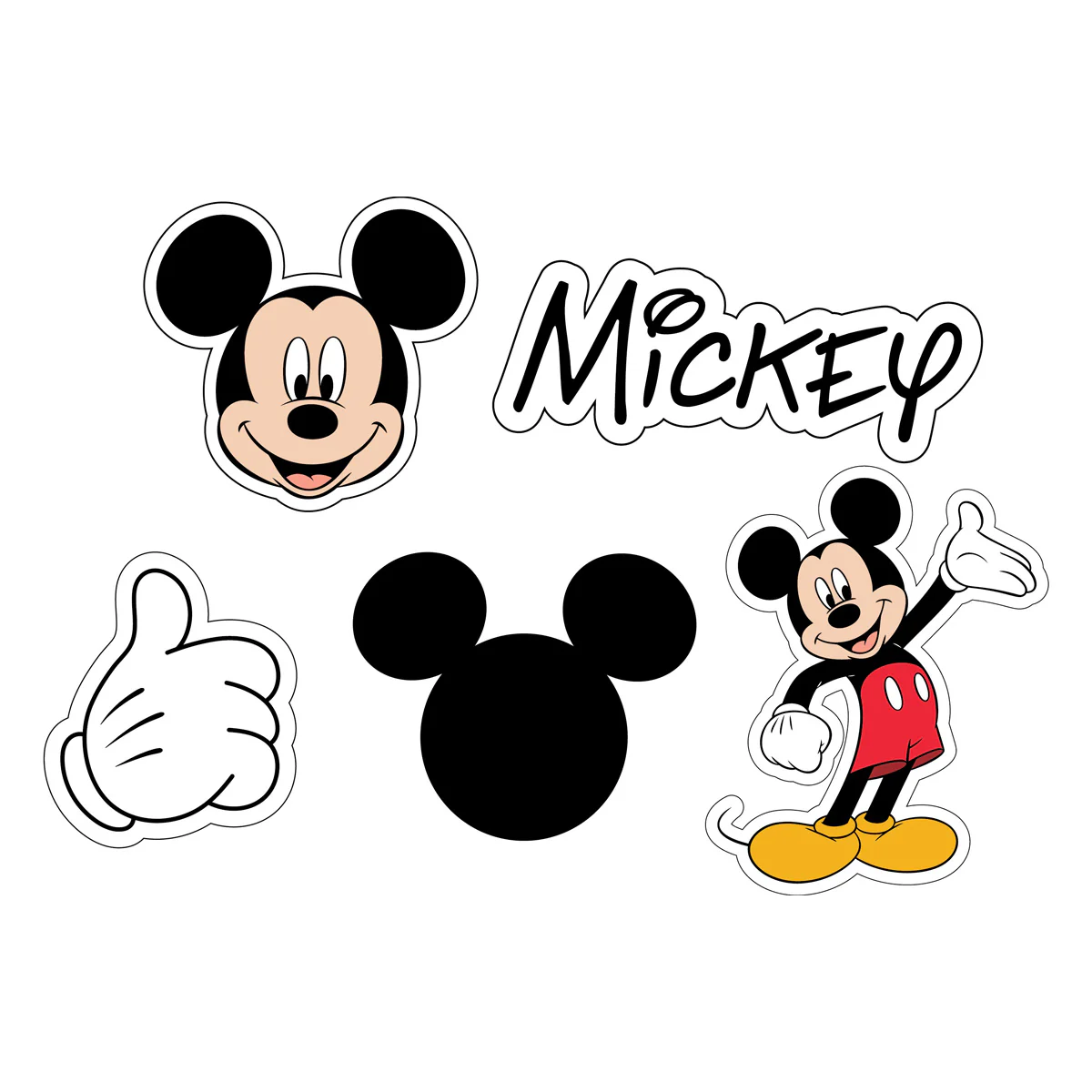 Ensemble de 5 Breloques Jibbitz™ pour Crocs - MICKEY PANT