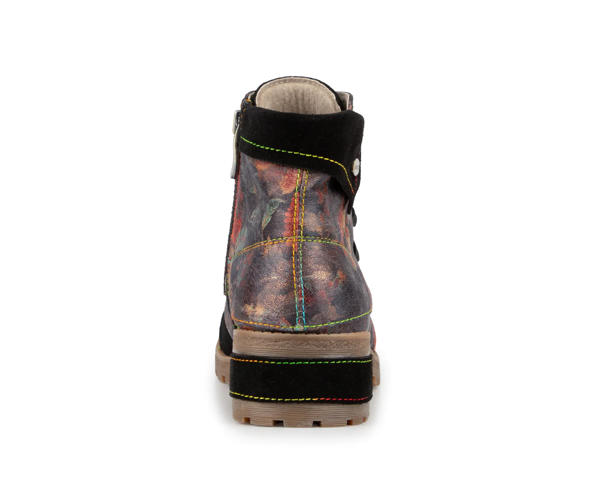 Bottillons en cuir imprimé Laura Vita pour femmes - PIONERO - Image 4