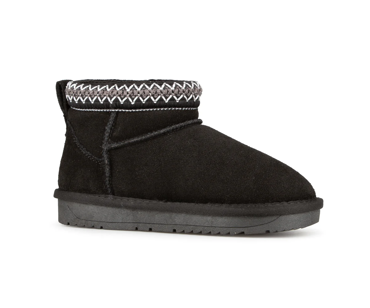Bottes de neige basses en suède Alberto pour filles - SQUAD